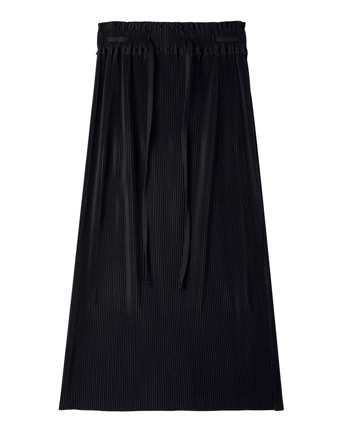 커렌트(CURRENT) PLEATS LONG SKIRT(BLACK)