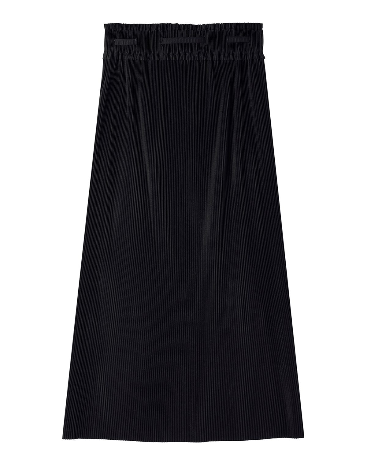 커렌트(CURRENT) PLEATS LONG SKIRT(BLACK)