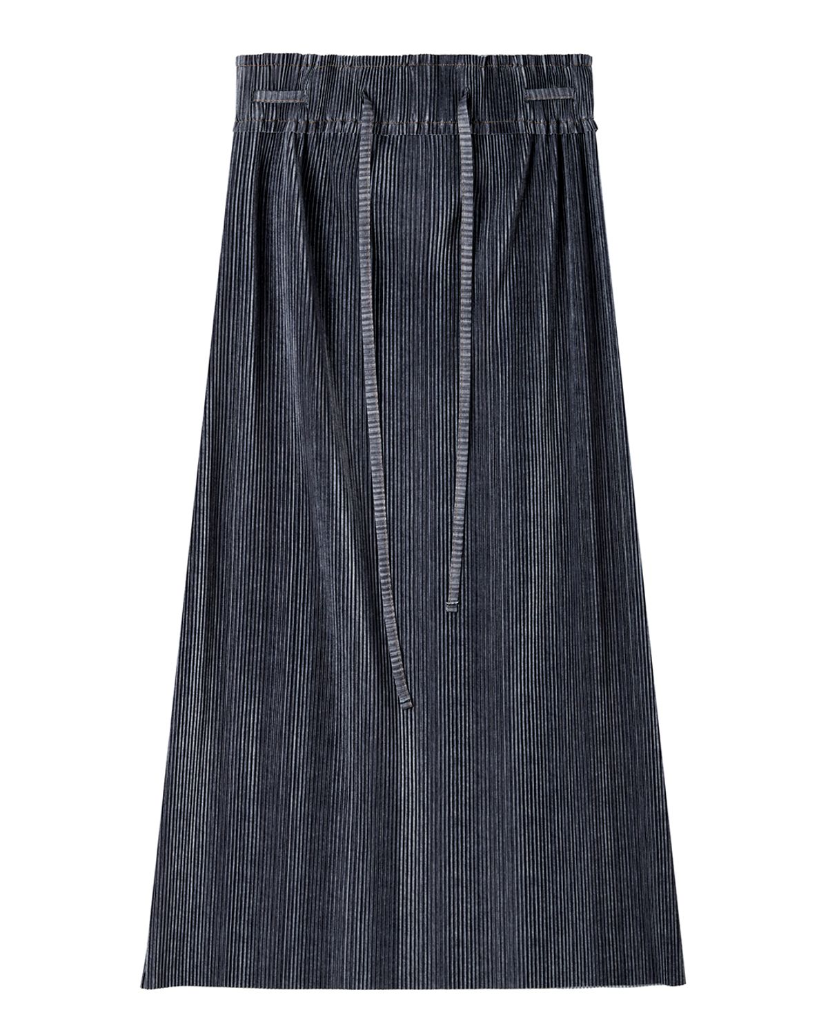 커렌트(CURRENT) PLEATS LONG SKIRT(INDIGO BLUE)