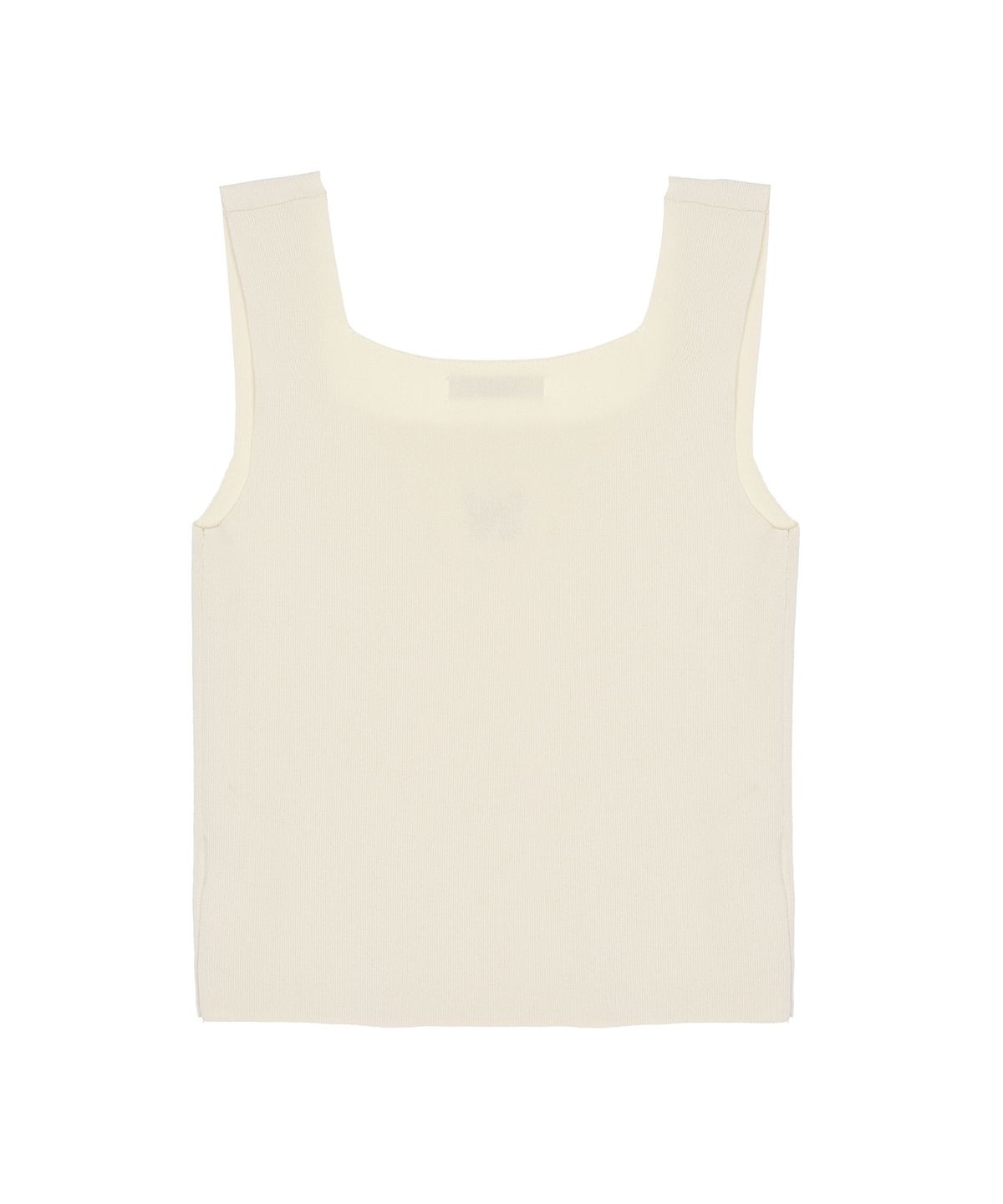 닉앤니콜(NICK&NICOLE) BUTTERFLY CROP SQUARE NECK KNIT SLEEVELESS_BEIGE