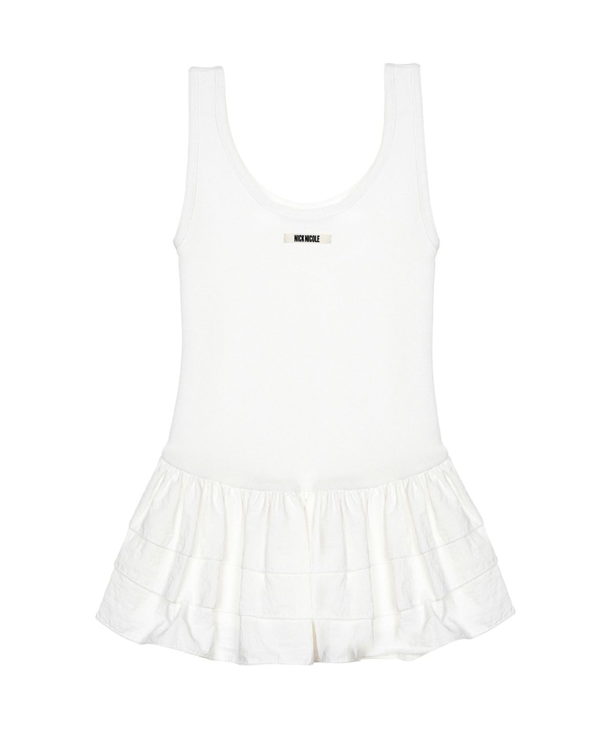 닉앤니콜(NICK&NICOLE) NICOLE MULTI FRILL SLEEVELESS TOP_IVORY
