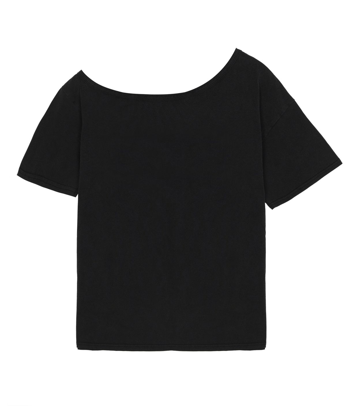 닉앤니콜(NICK&NICOLE) NICOLE ONE SHOULDER RELAXED LOGO TOP_BLACK