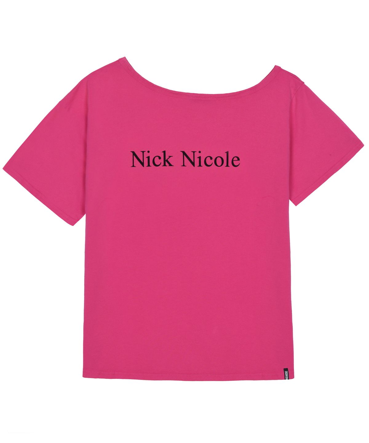 닉앤니콜(NICK&NICOLE) NICOLE ONE SHOULDER RELAXED LOGO TOP_PINK