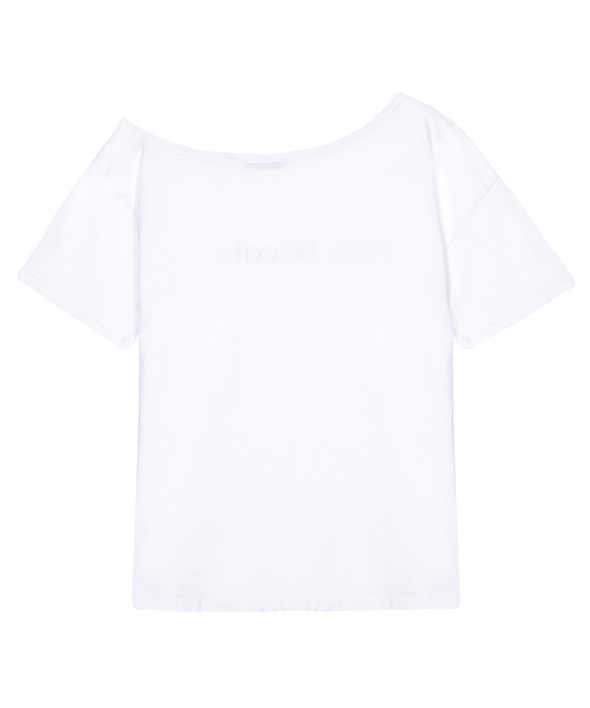 닉앤니콜(NICK&NICOLE) NICOLE ONE SHOULDER RELAXED LOGO TOP_WHITE