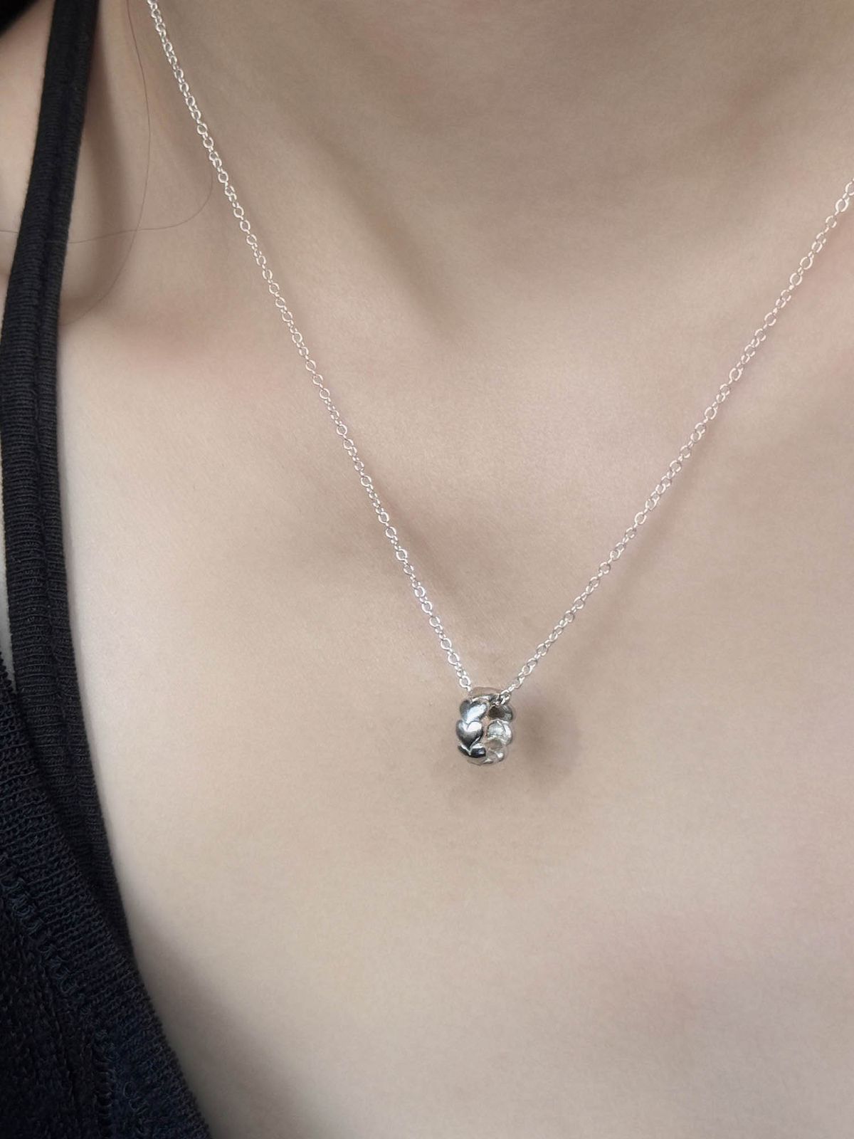 러브트릭스(LOVETRIX) Silver925 Heart bangle necklace (basic ver)