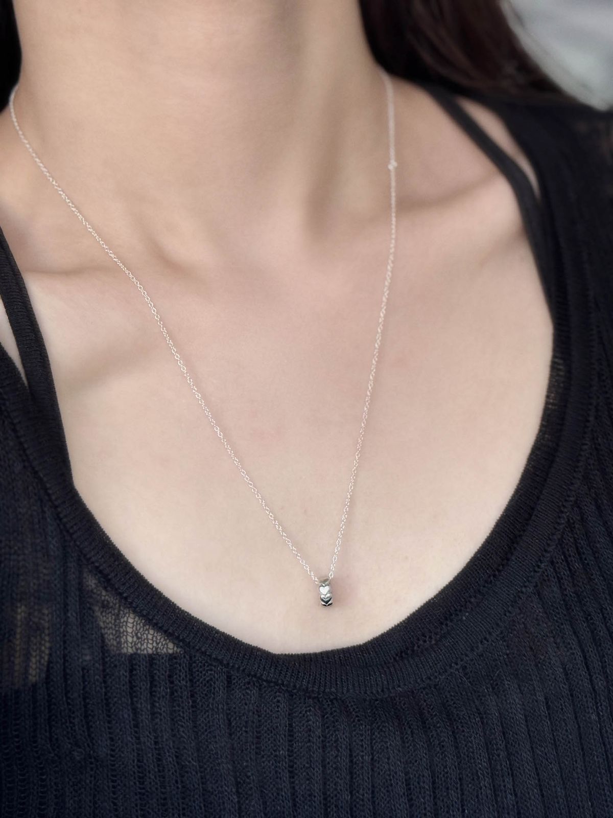 러브트릭스(LOVETRIX) Silver925 Heart bangle necklace (basic ver)