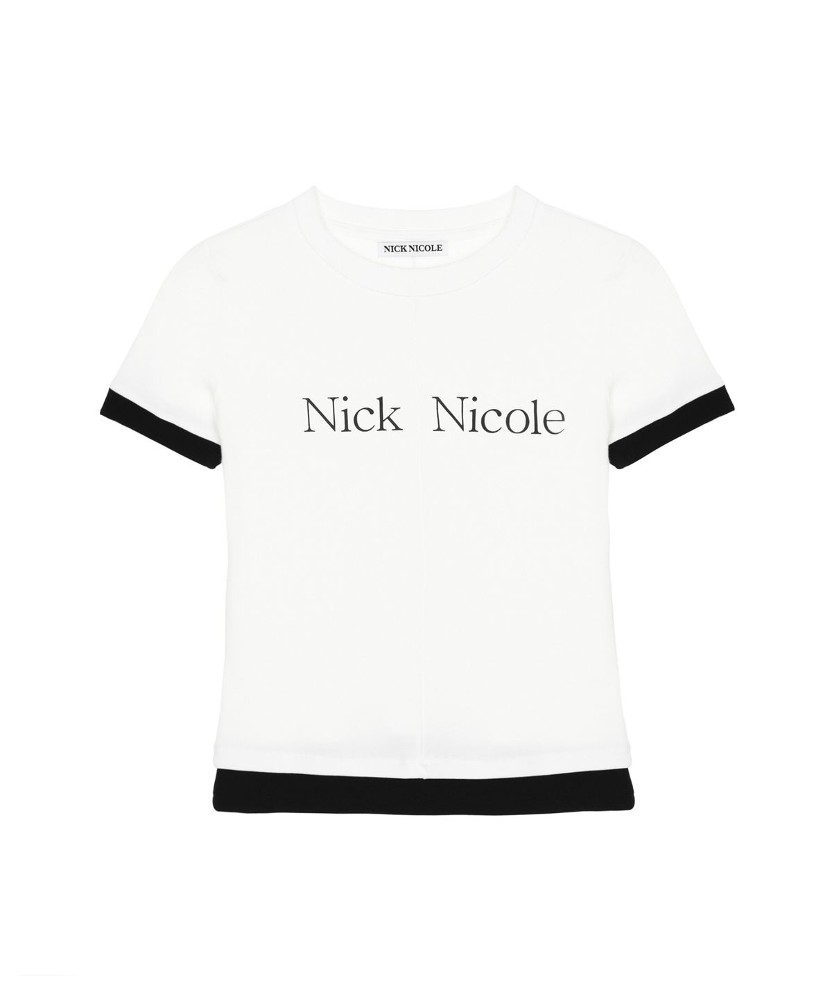 닉앤니콜(NICK&NICOLE) HALF LAYERED PINTUCK SLIM SLEEVE TOP_IVORY