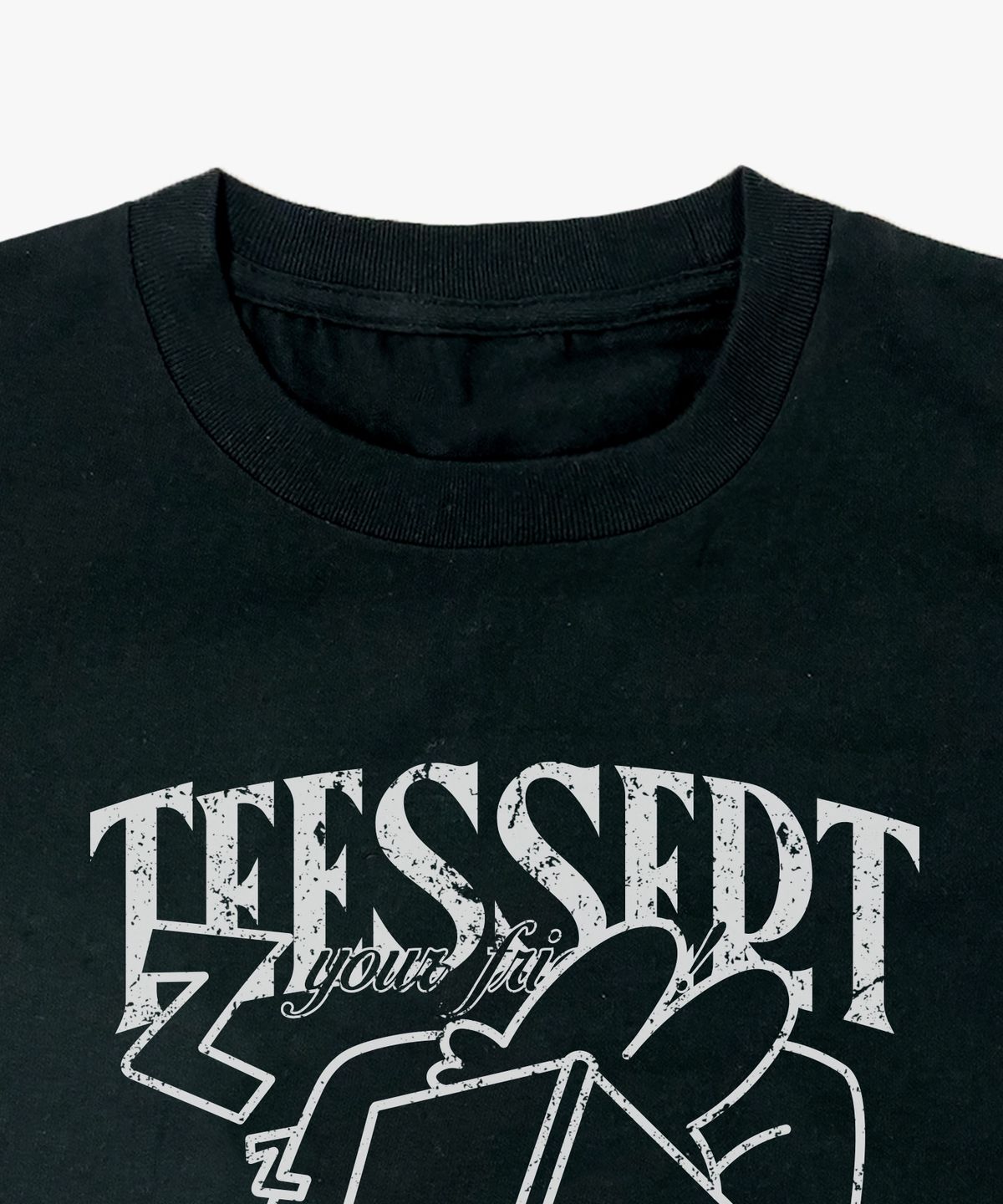 티저트(TEESSERT) [20 Designs] T-bit Maker Vol.2, Daily Short Sleeve Tee_Black