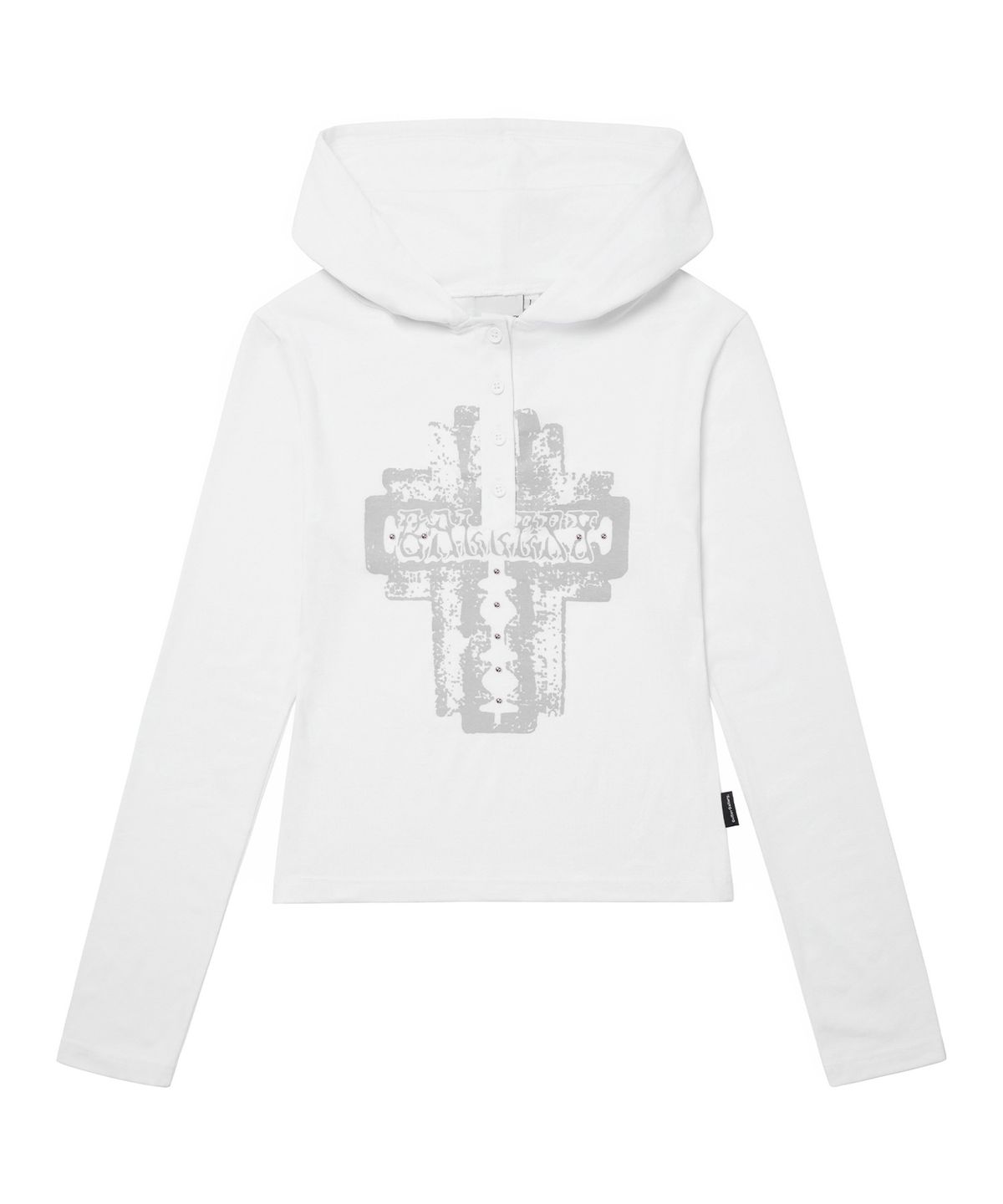 가터갤러리(GOTTER GALLERY) GEM CROSS THIN HOOD_WHITE