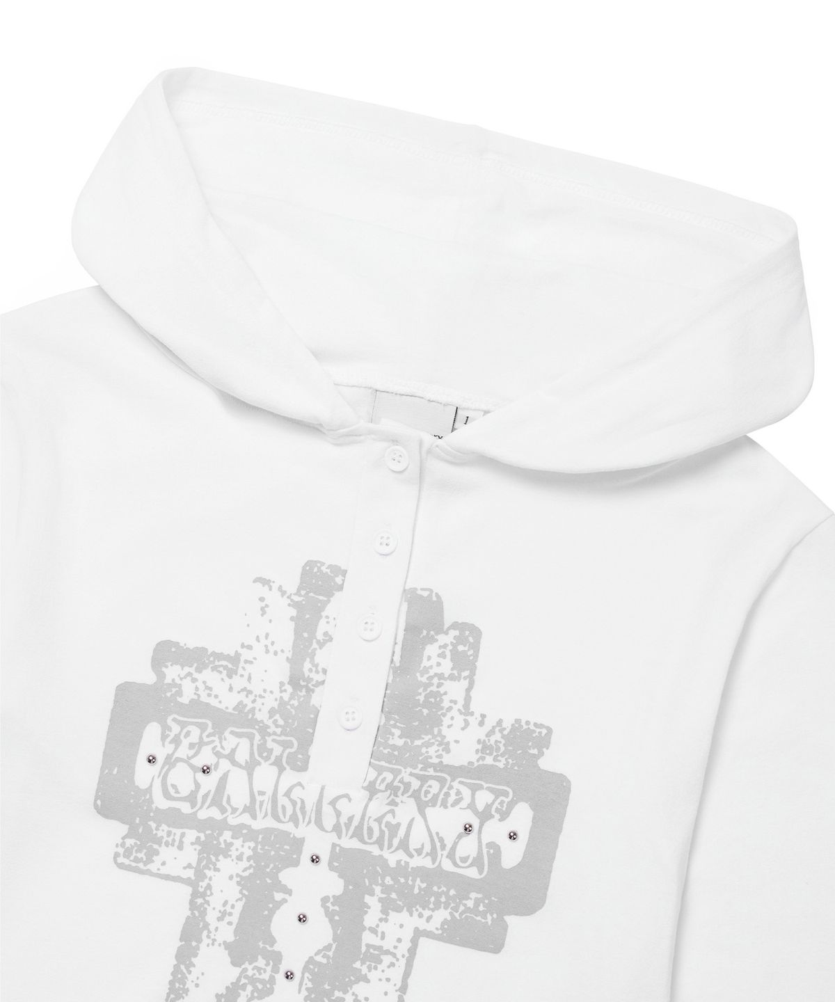 가터갤러리(GOTTER GALLERY) GEM CROSS THIN HOOD_WHITE