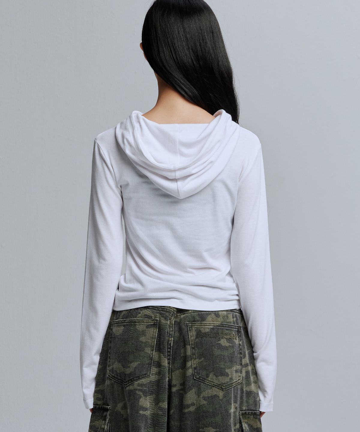 가터갤러리(GOTTER GALLERY) GEM CROSS THIN HOOD_WHITE