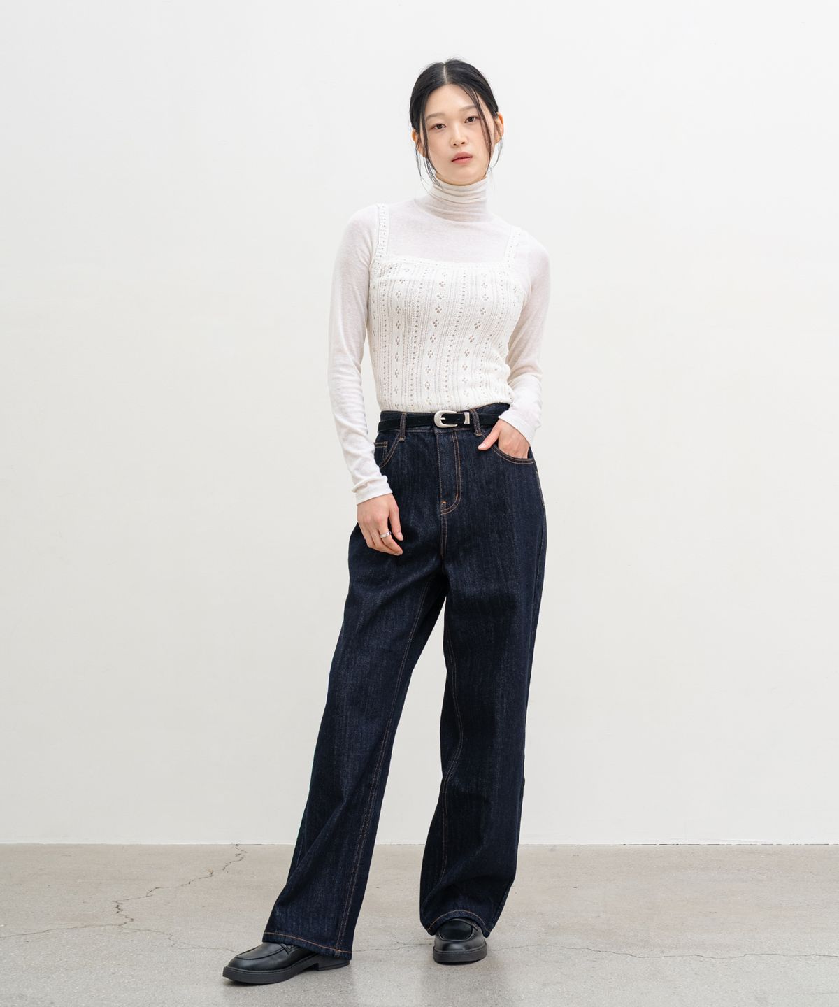 클루니(CLUNY) KAIHARA Japan Fabric Denim Pants - Indigo