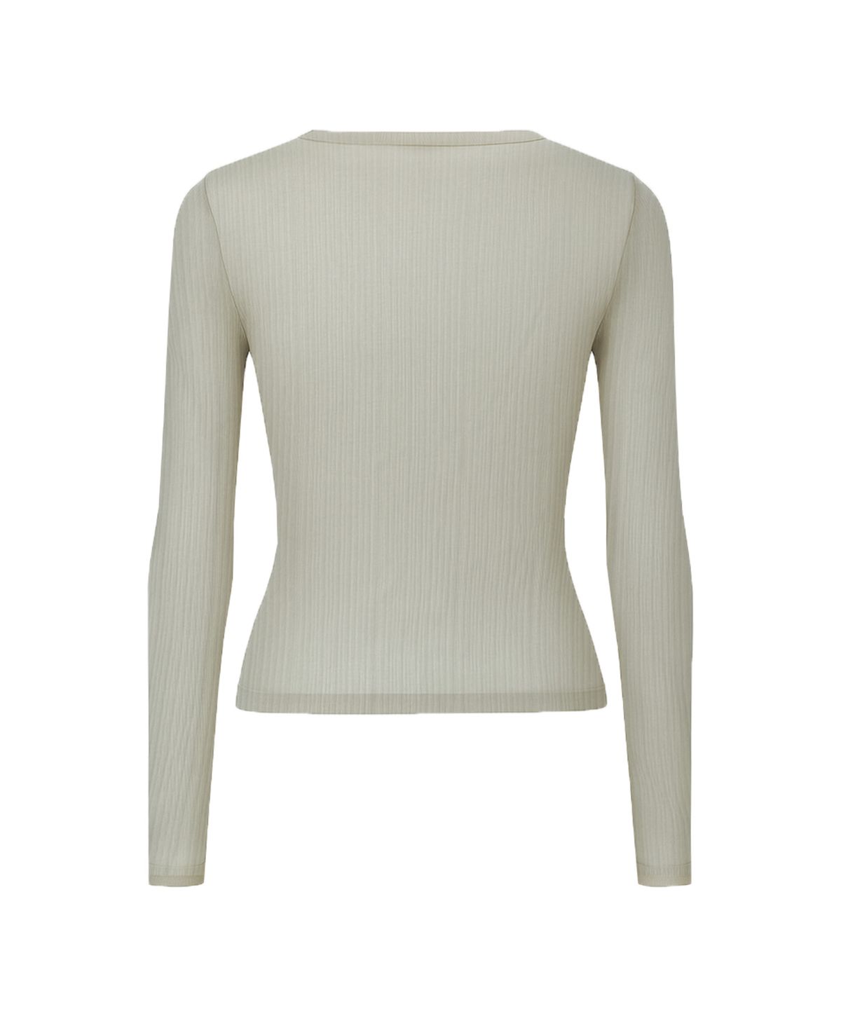 랜덤오프(RANDOMOFF) SLIP SHEER WAVE LONGSLEEVE [OLIVE]