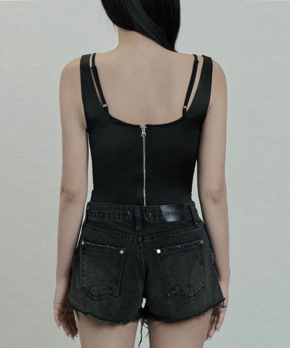 에트오소메(ETRE AU SOMMET) Baret Layered Tank Top (Black)