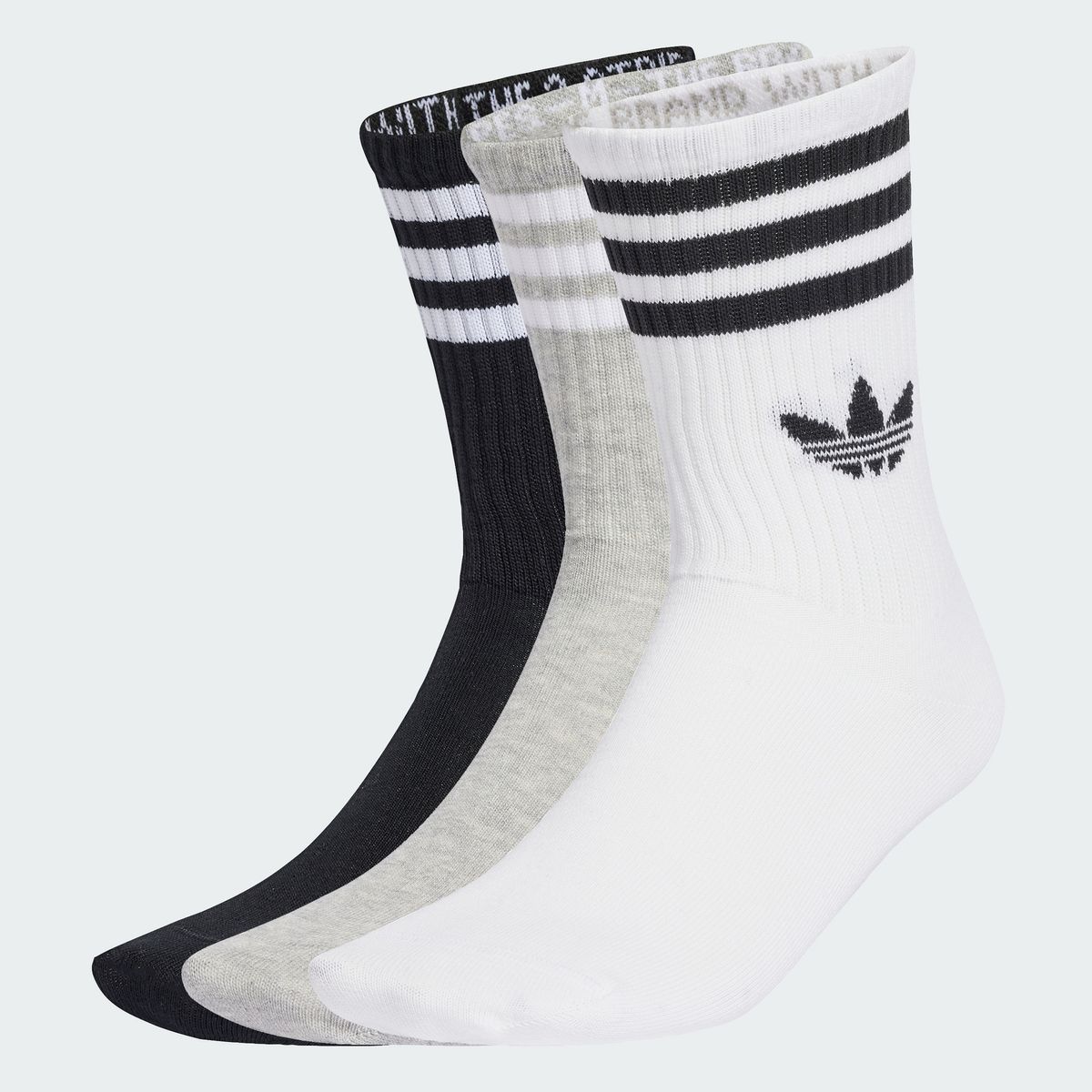 아디다스(ADIDAS) 3-스트라이프 크루 삭스 3켤레 JV7403