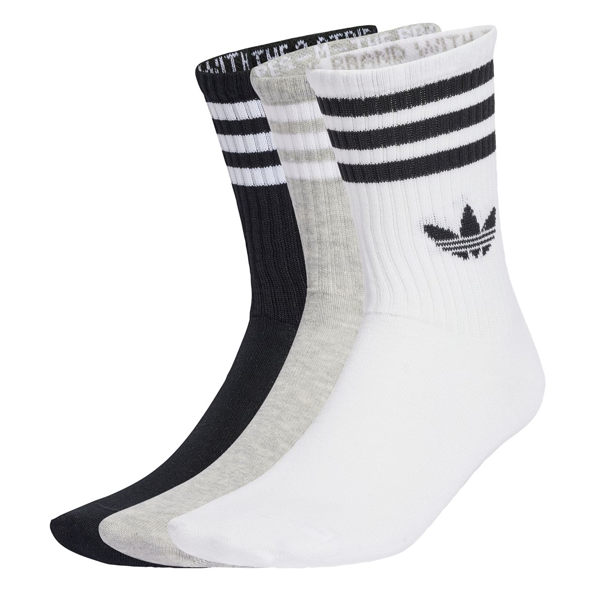 아디다스(ADIDAS) 3-스트라이프 크루 삭스 3켤레 JV7403