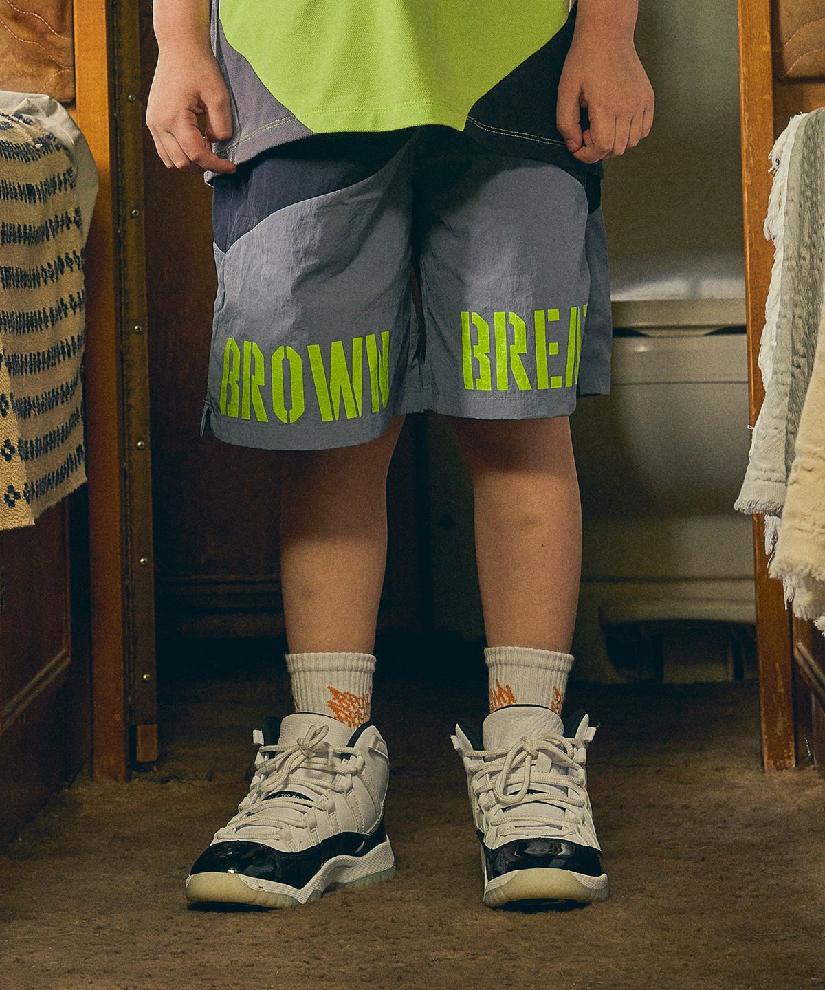 브라운브레스 키즈(BROWNBREATH KIDS) KIDS BLOCK SHORTS - 2COLOR