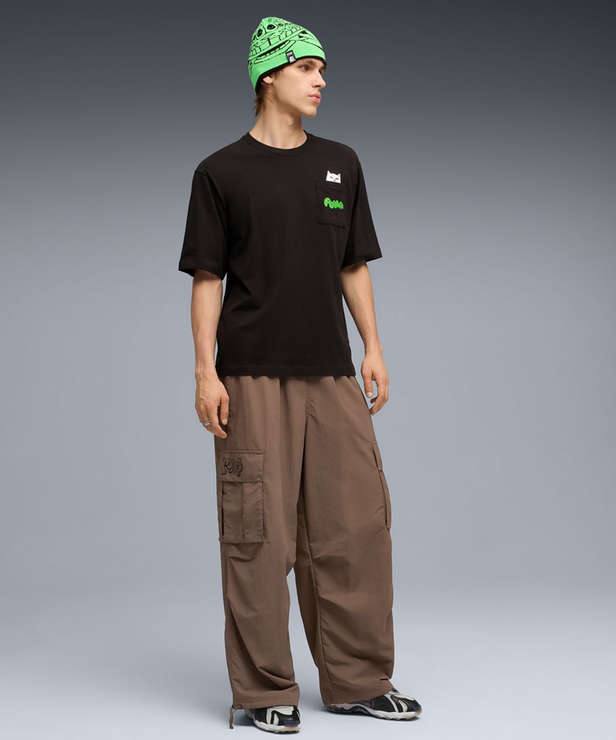 푸마(PUMA) 인헤일 립앤딥 - 블랙:실버 / 403648-01