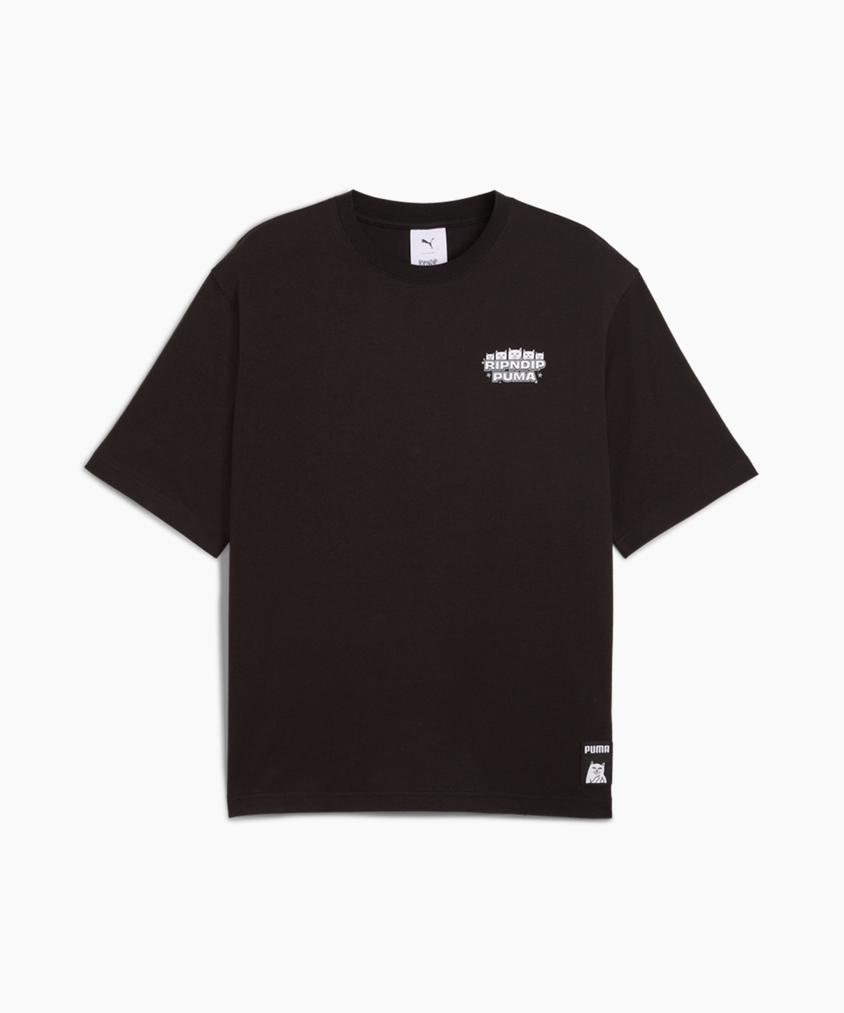 푸마(PUMA) 푸마 X 립앤딥 박시 그래픽 티 - 블랙 / 632413-01
