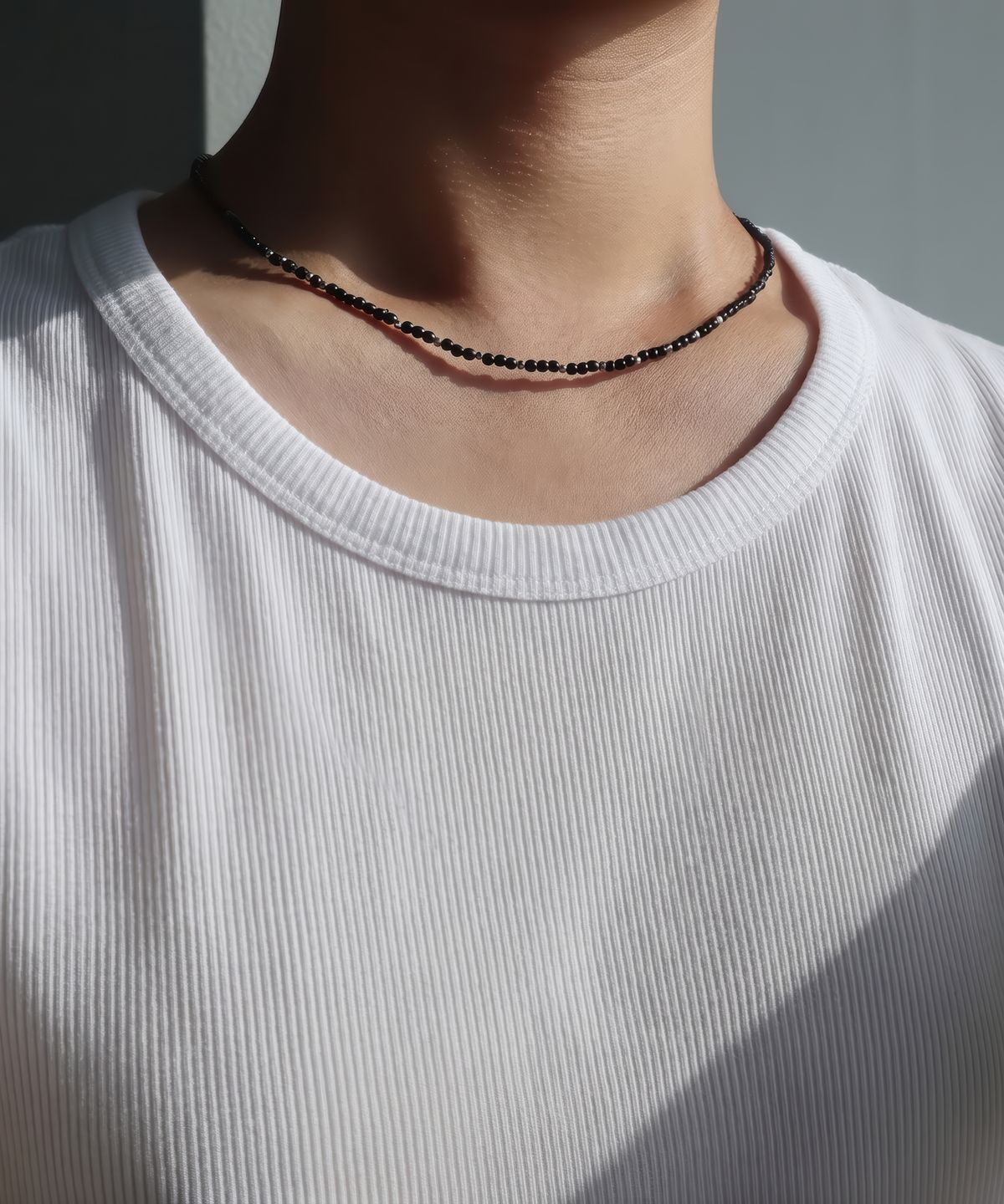 베이스클레프(BASSCLEF) 남자 비즈 목걸이 블랙 CLEF DROP DROP NEC
