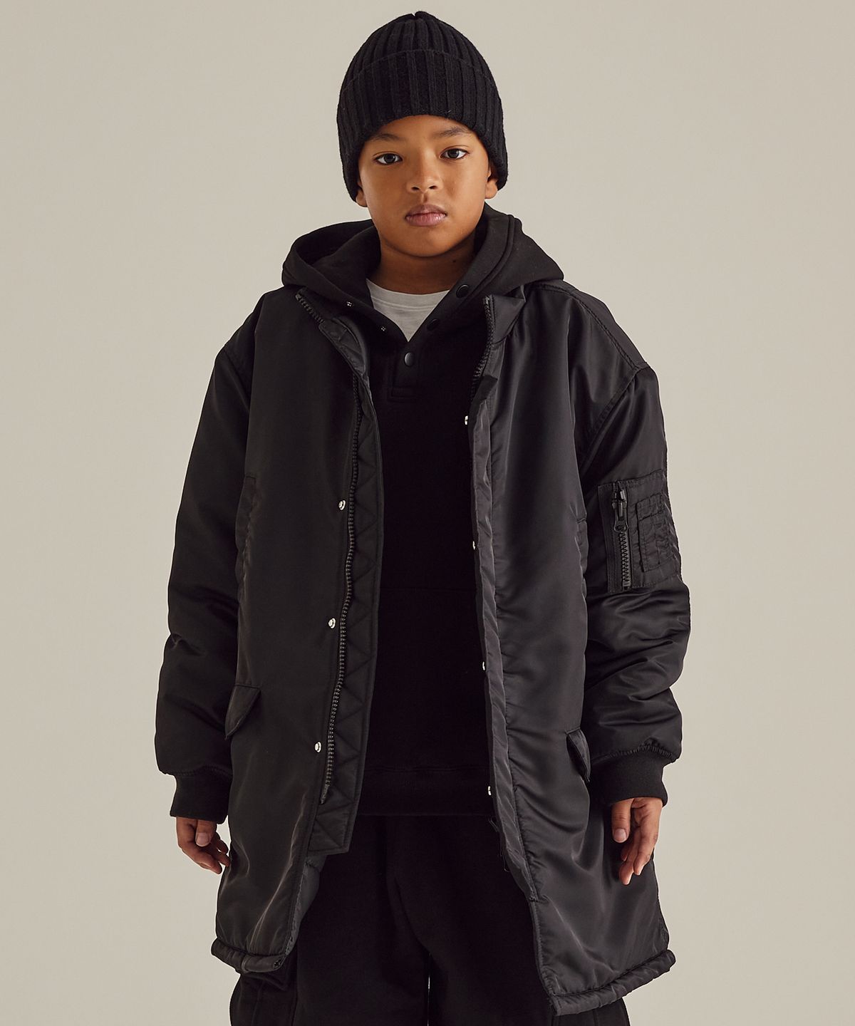 테이크이지 키즈(TAKEASY KIDS) 자이언트핏 봄버 자켓 (블랙)