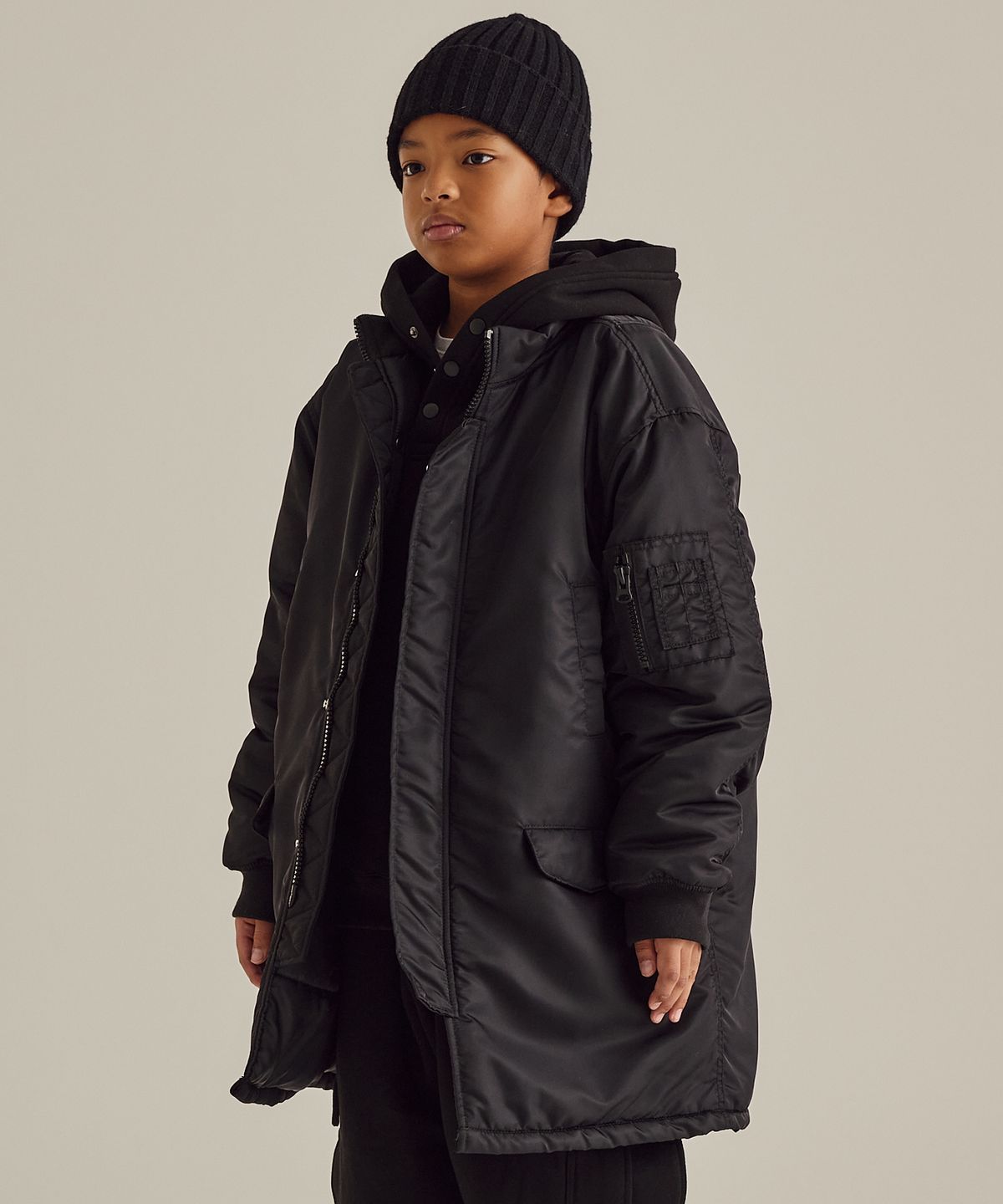 테이크이지 키즈(TAKEASY KIDS) 자이언트핏 봄버 자켓 (블랙)
