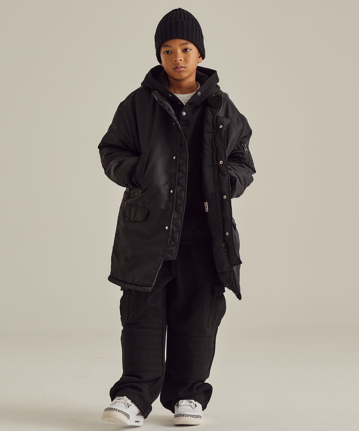 테이크이지 키즈(TAKEASY KIDS) 자이언트핏 봄버 자켓 (블랙)
