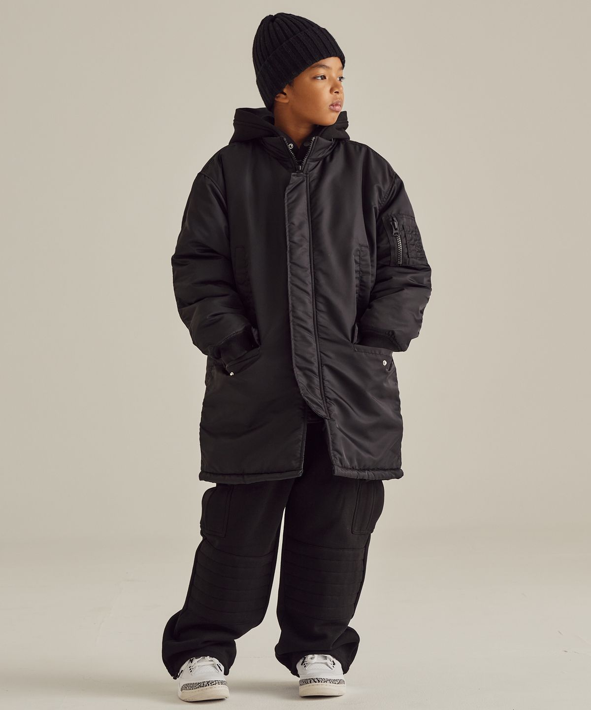 테이크이지 키즈(TAKEASY KIDS) 자이언트핏 봄버 자켓 (블랙)