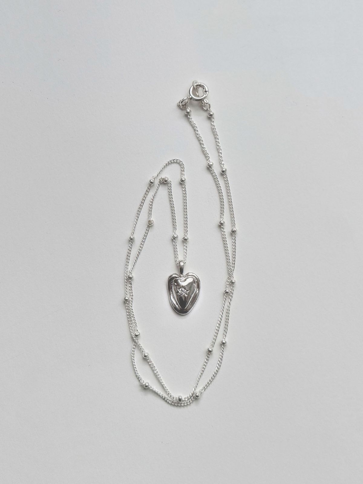러브트릭스(LOVETRIX) silver925 Heart drop necklace