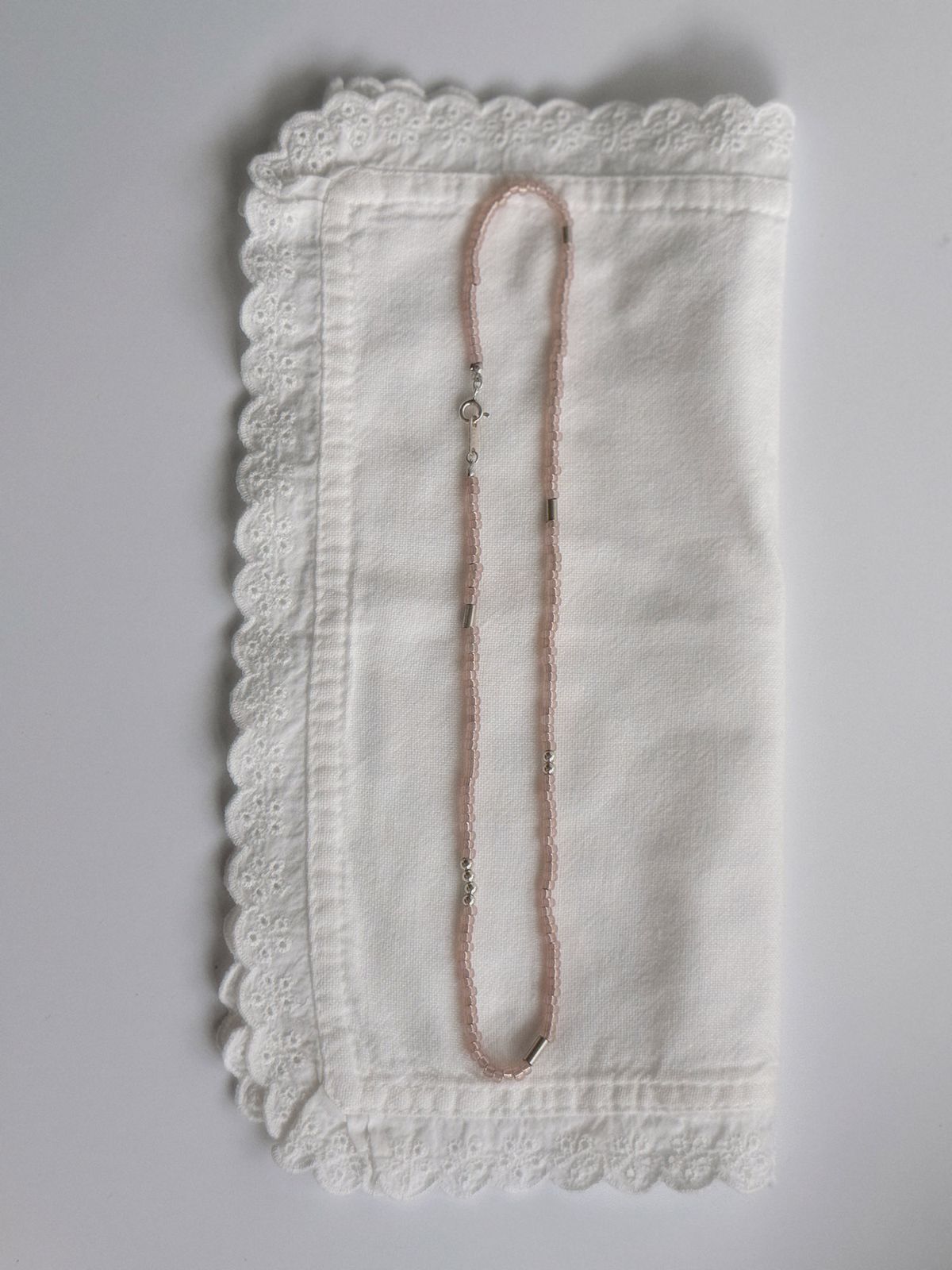 러브트릭스(LOVETRIX) Silver 925 Cloud beads necklace 3color  (gray,pink,white)