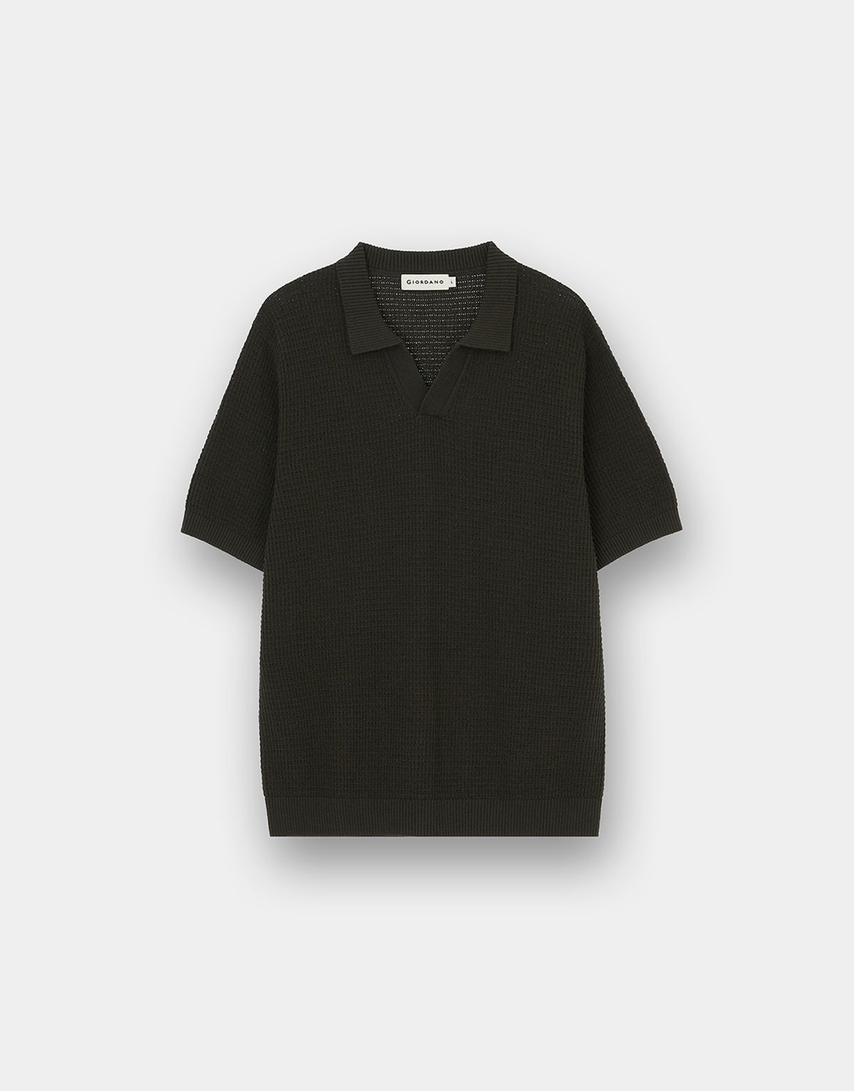 지오다노(GIORDANO) 텍스쳐 슬릿넥 반팔 니트(12GG) 055903 [2color]