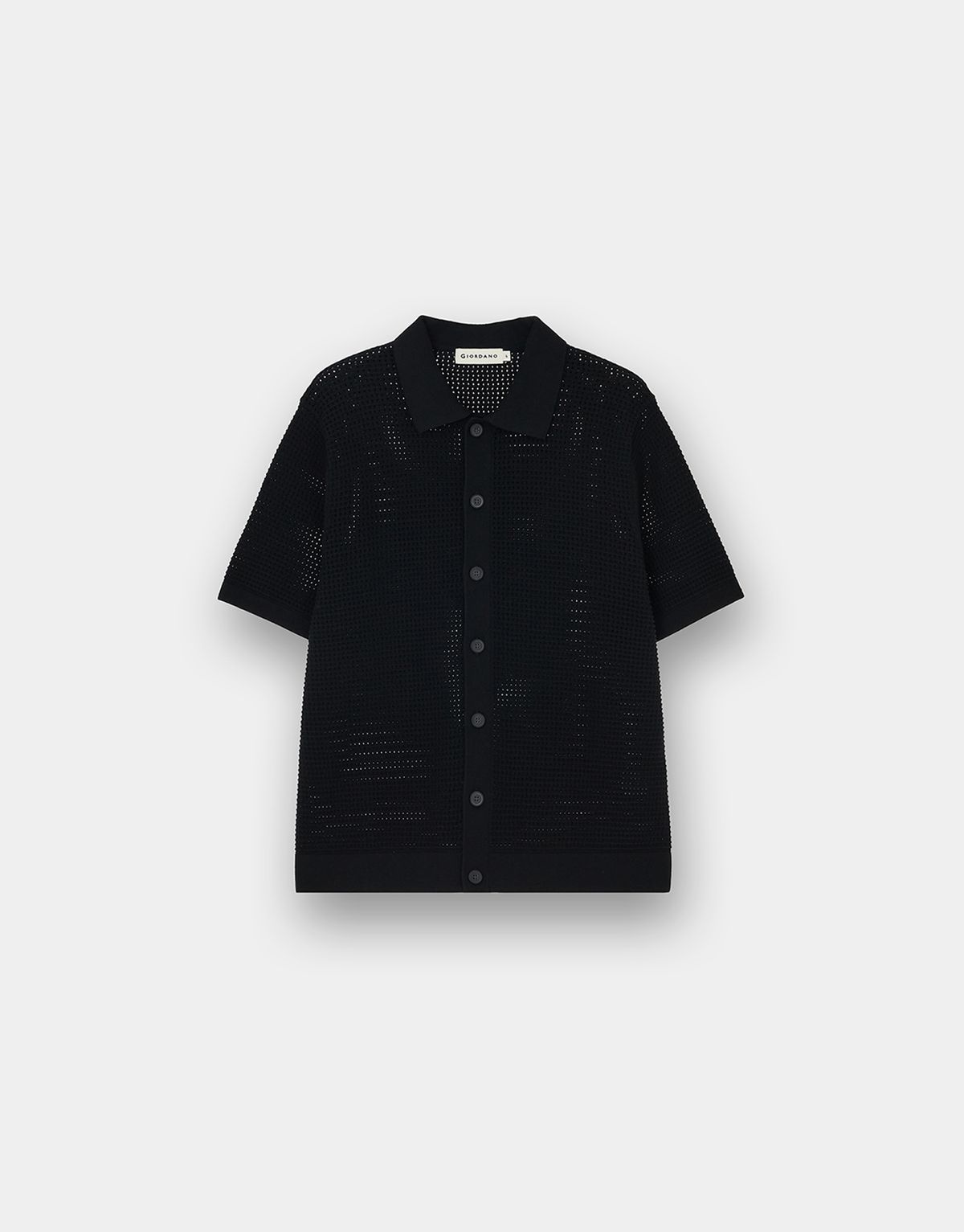 지오다노(GIORDANO) 크로쉐 폴로넥 반팔 가디건(9GG) 055904 [2color]