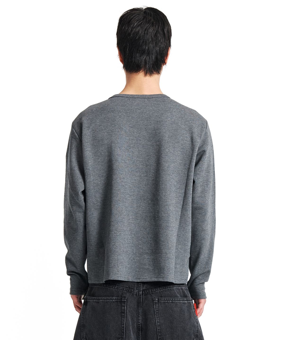 기철(KICHUL) Essential Henley Long sleeve (Charcoal)