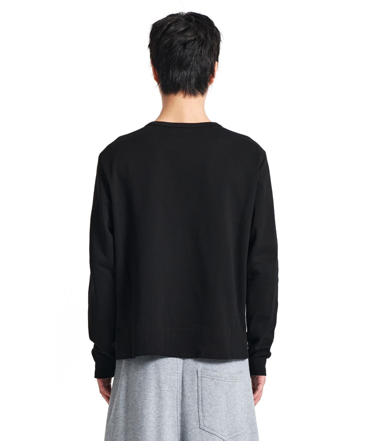 기철(KICHUL) Essential Henley Long sleeve (Black)