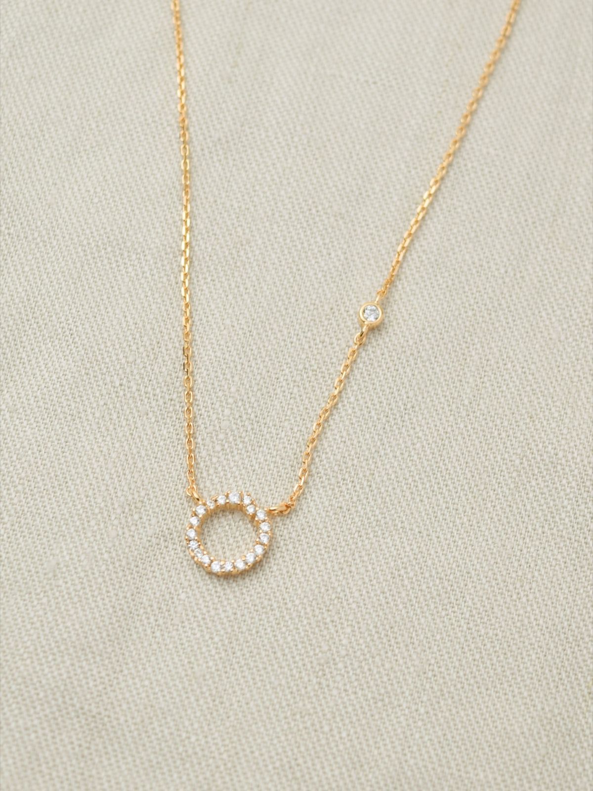 노비스도쿄(NOVICE TOKYO) 스톤 서클 목걸이  Stone Circle Necklace［Silver925］/ Gold