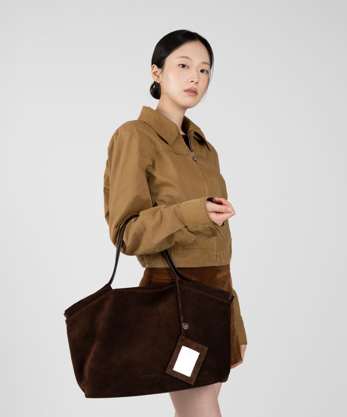메유이(MEYUI) YUI TOTE BAG [SUEDE BROWN]