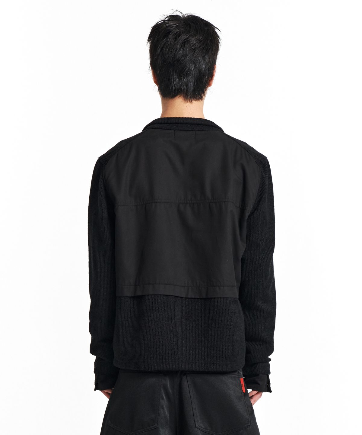 기철(KICHUL) Mono Clash Knit zip-up (Black)