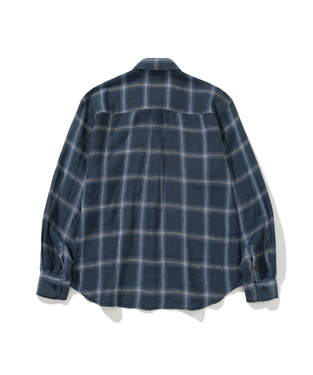 시도(SIIIIDO) DONOWITZ BLUE CHECK PURE LINEN SHIRT #1