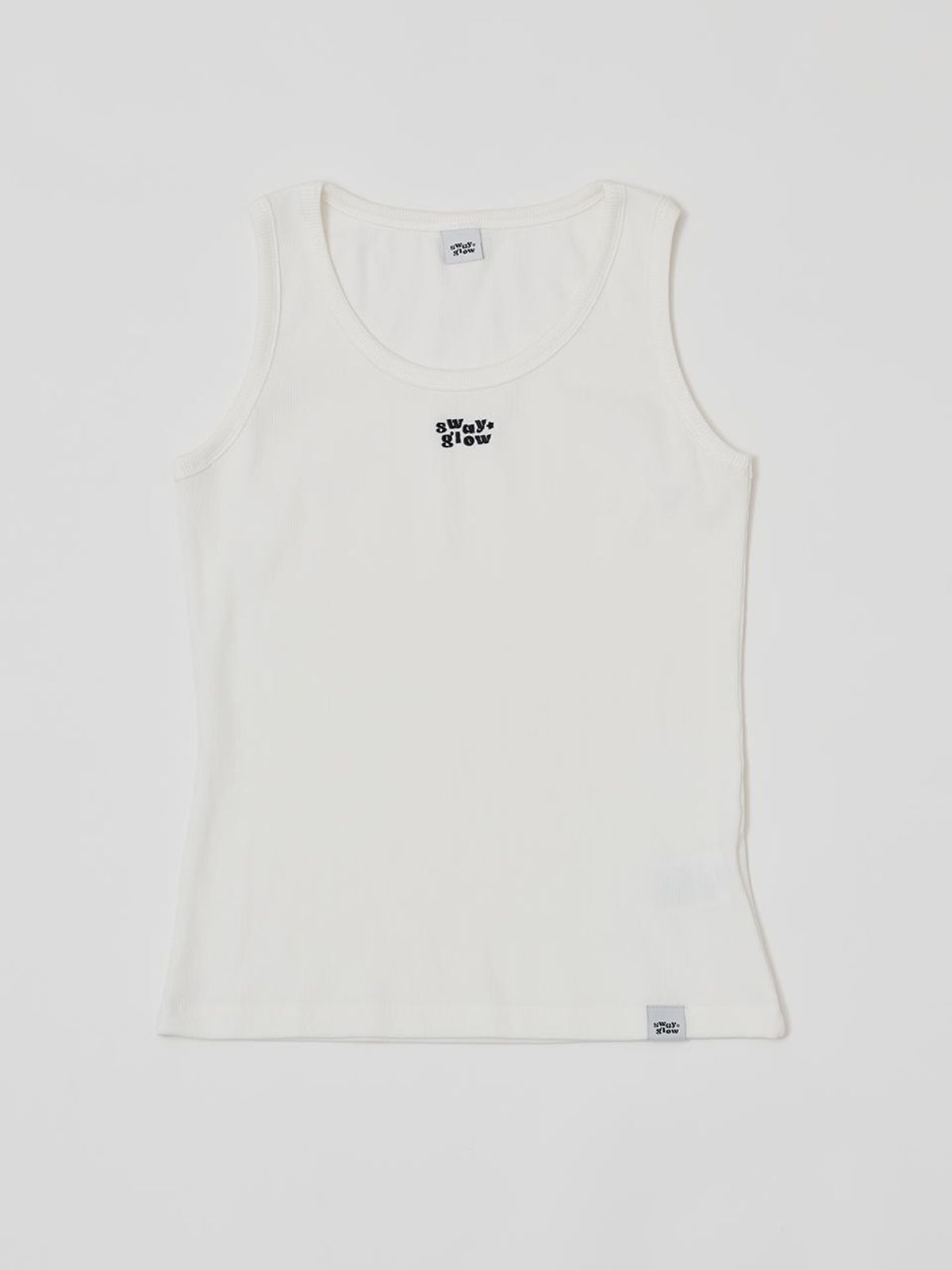 스웨이글로우(SWAYGLOW) [GIZA COTTON FABRIC]로고 탱크탑 나시_화이트