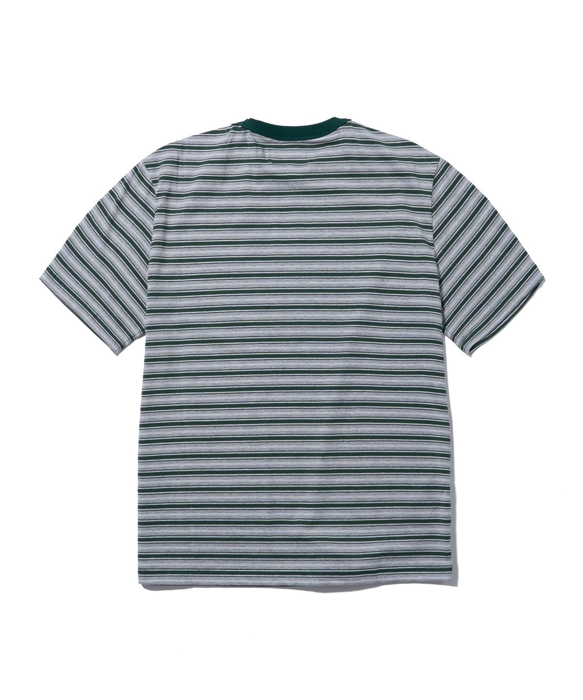 에이카화이트(AECA) STRIPE HALF SLEEVE TEE-GREEN