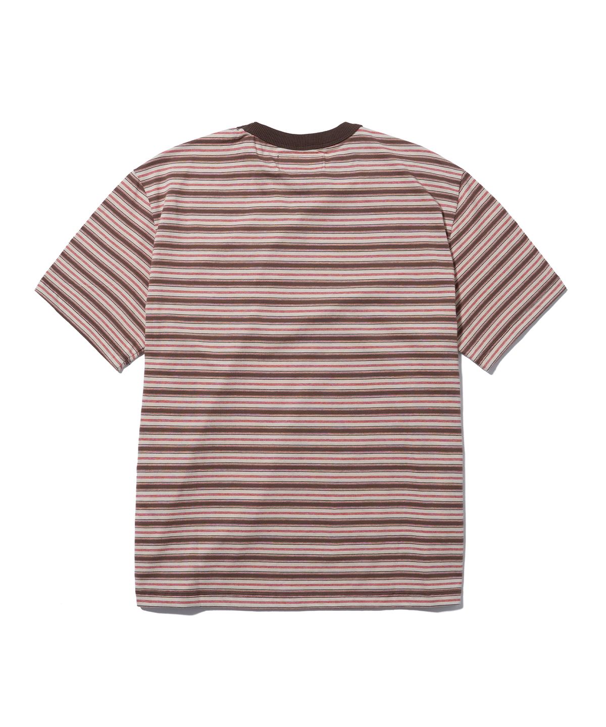 에이카화이트(AECA) STRIPE HALF SLEEVE TEE-BROWN