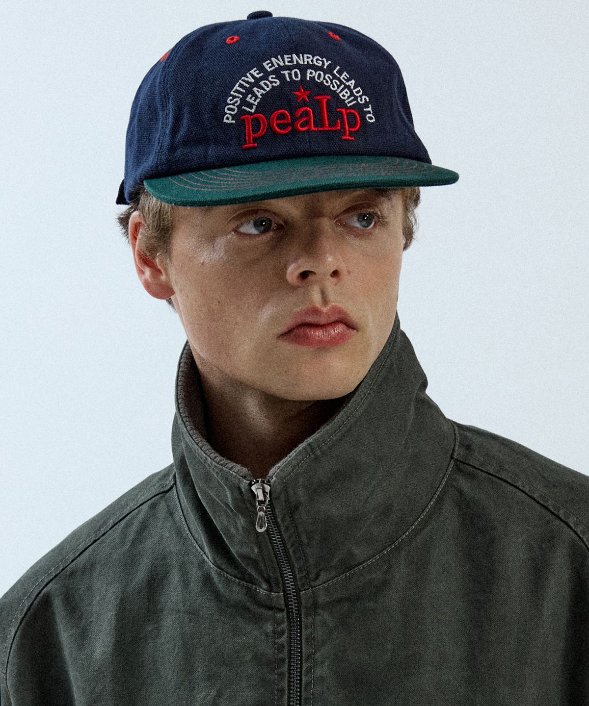 필프(PEALP) Oxford Bio Slogan Ball Cap 1(Navy)