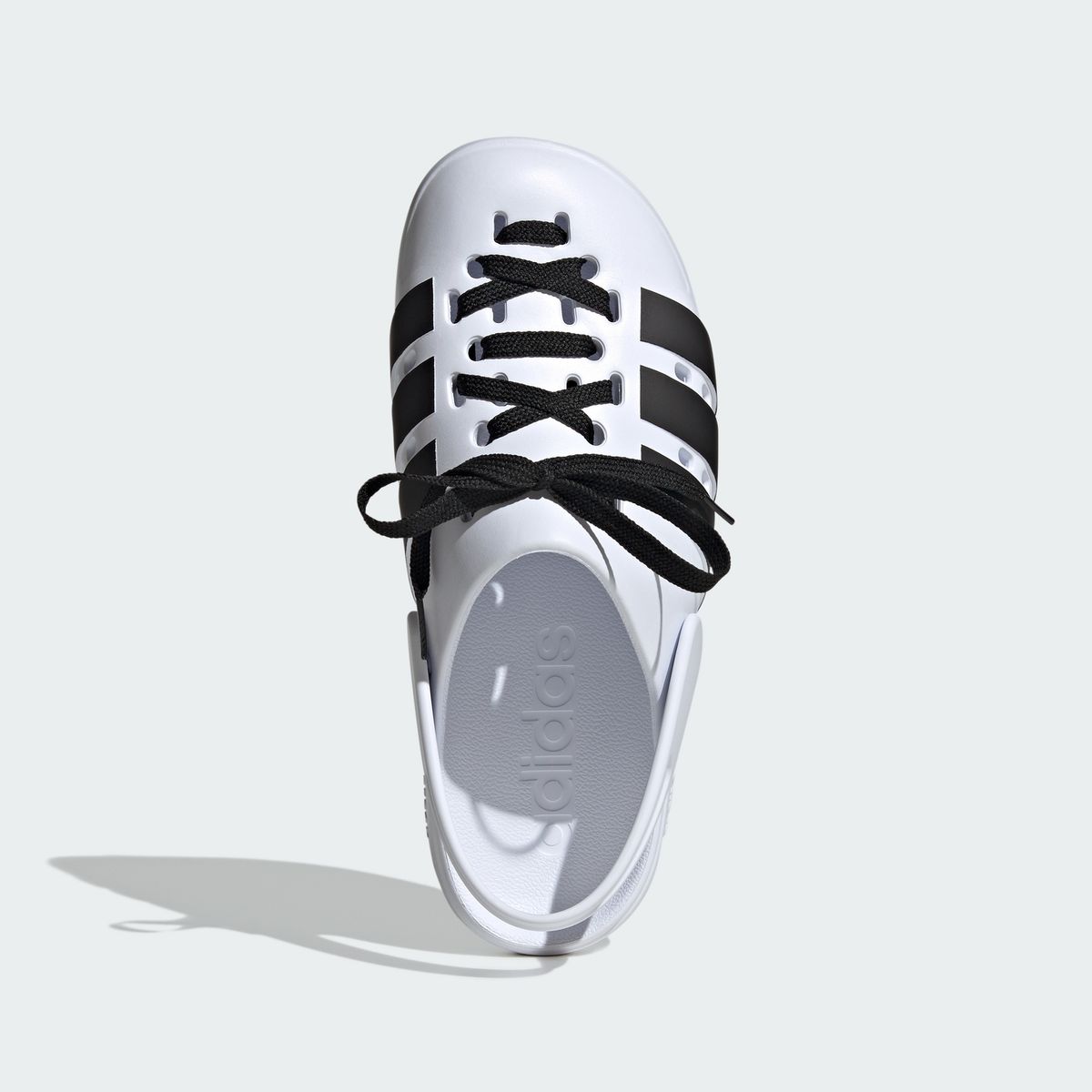 아디다스(ADIDAS) 아딜렛 클로그 2.0 - 화이트:블랙 / JR4027