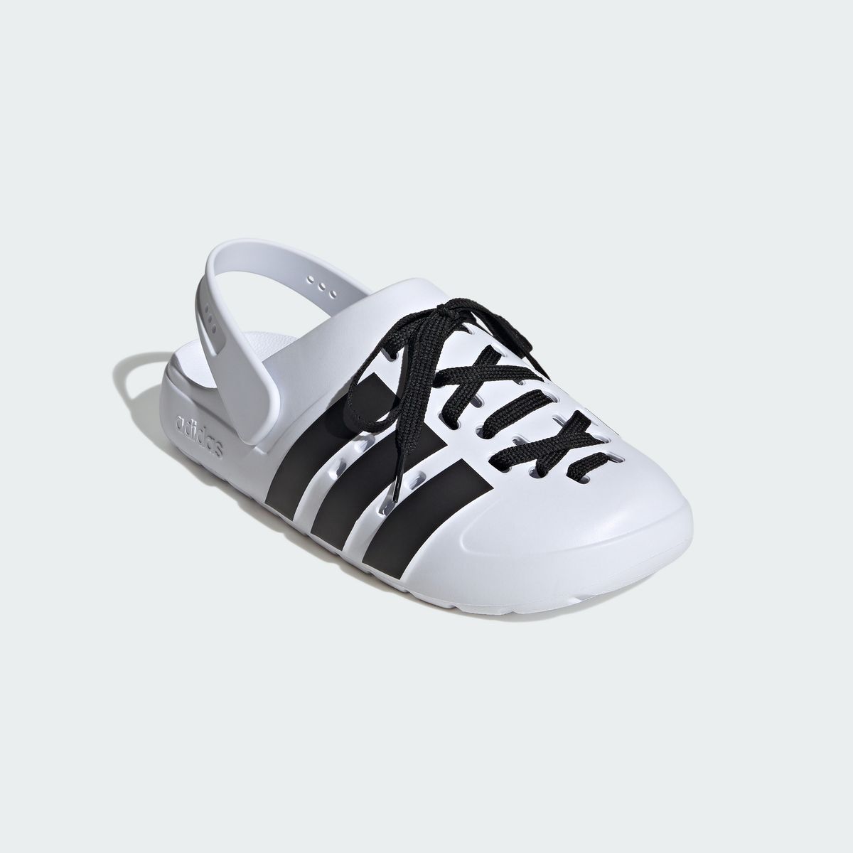 아디다스(ADIDAS) 아딜렛 클로그 2.0 - 화이트:블랙 / JR4027