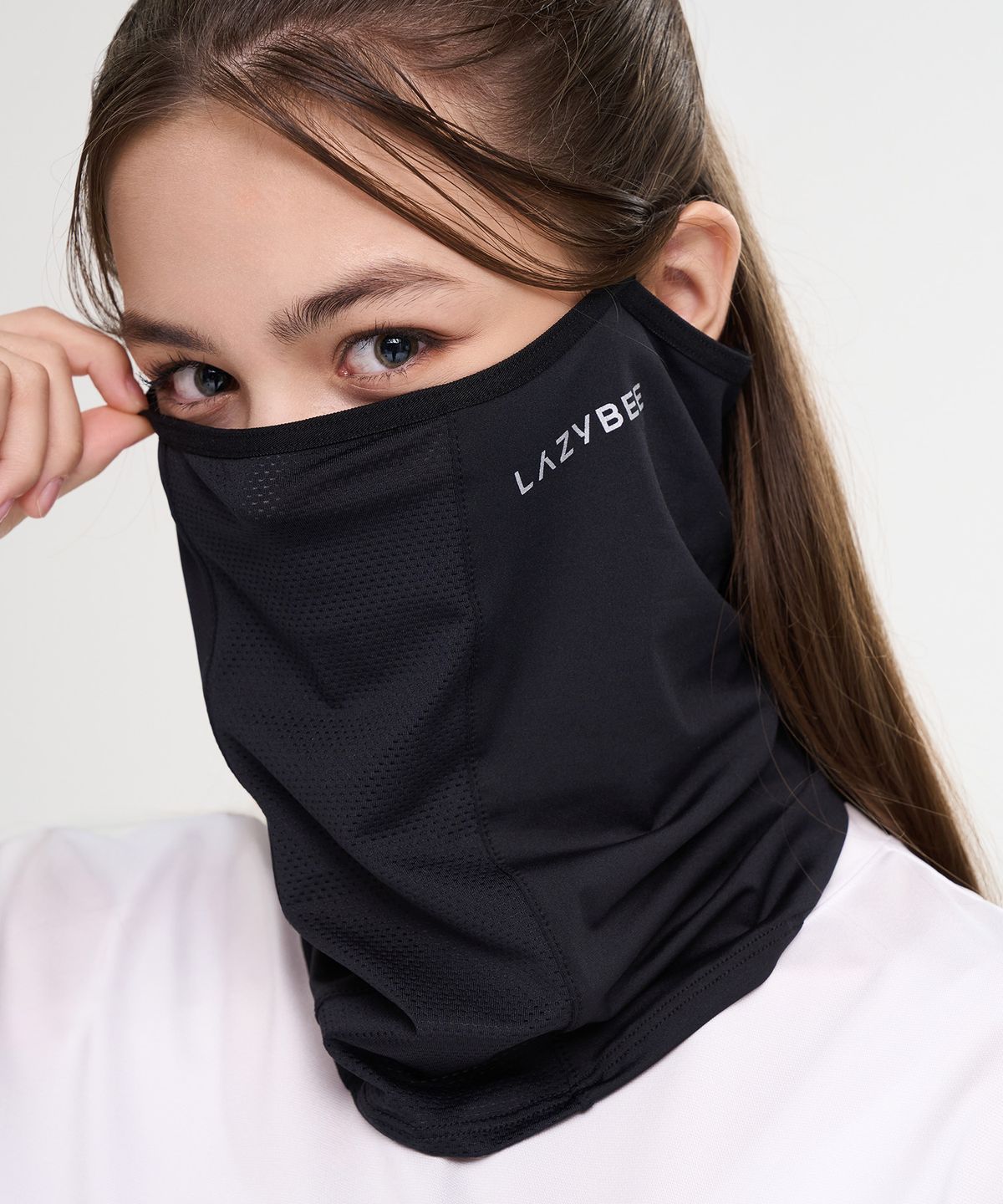 레이지비(LAZYBEE) 아이스쿨링 골프 자외선차단 멀티 선 마스크 블랙