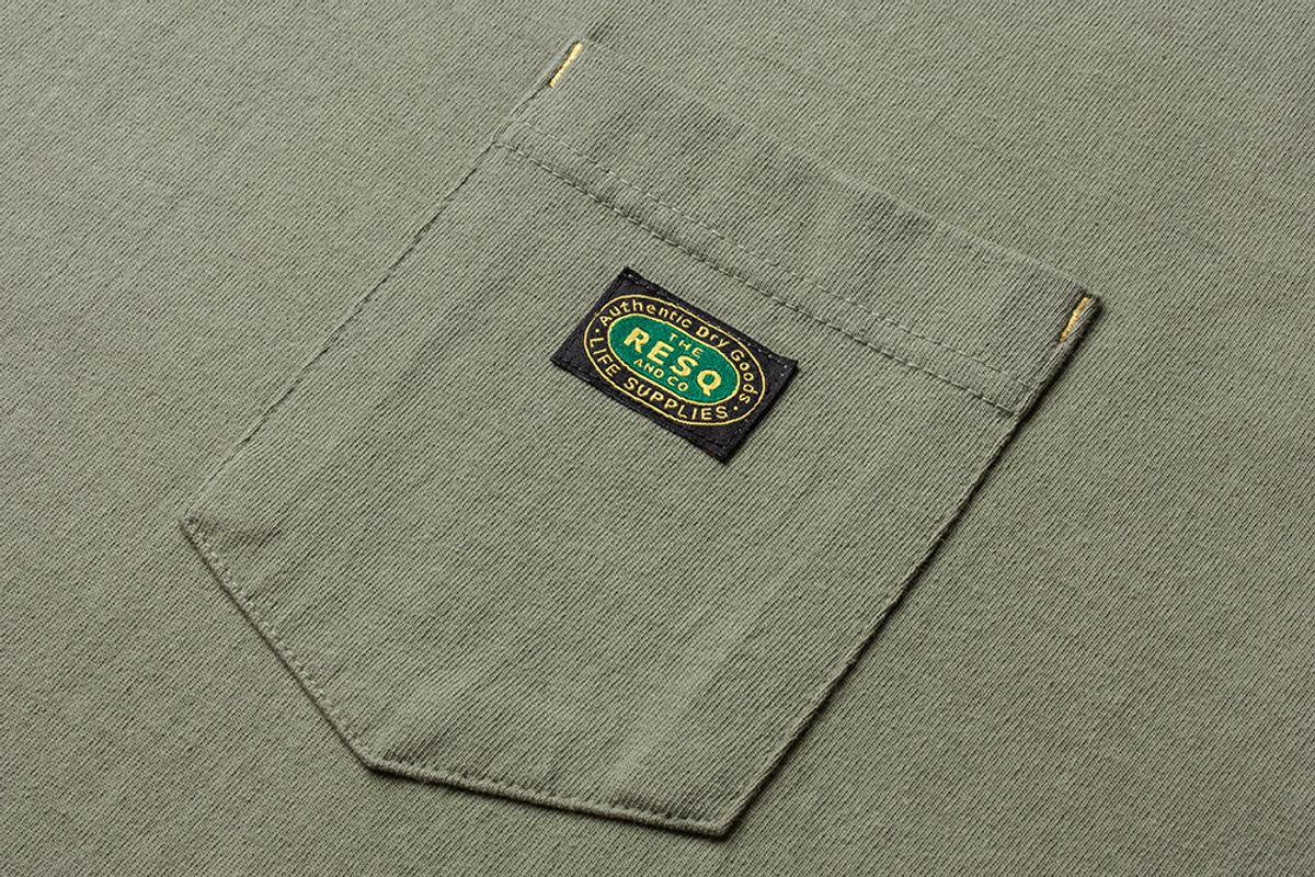 더 레스큐(THE RESQ) YOSEMITE POCKET TEE [MOSS GREEN]
