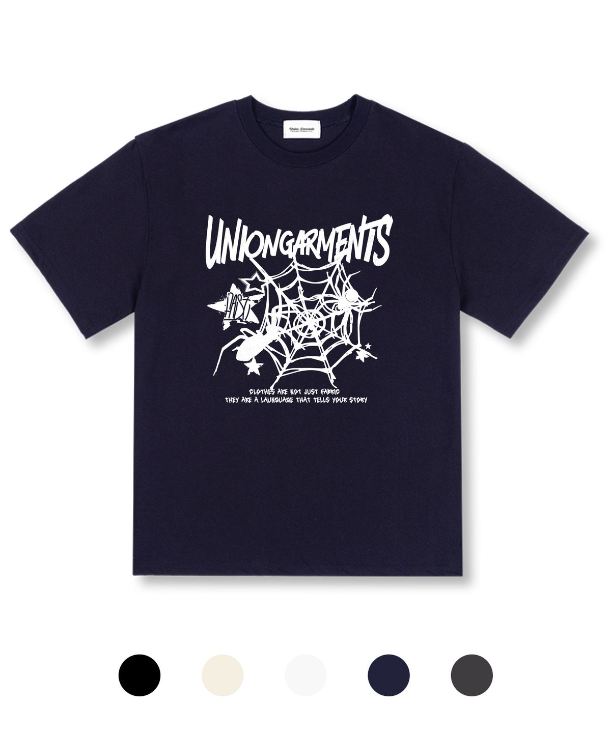 유니온가먼츠(UNION GARMENTS) 스파이더 오버핏 반팔 티셔츠 5 COLOR