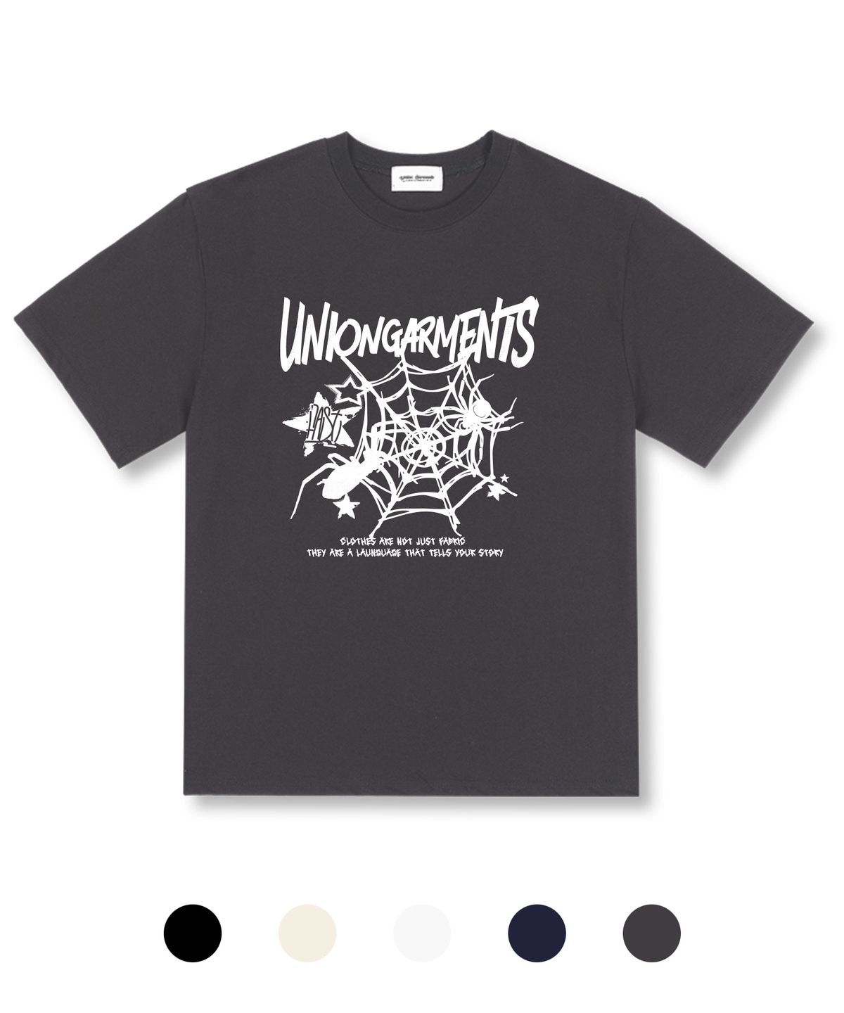 유니온가먼츠(UNION GARMENTS) 스파이더 오버핏 반팔 티셔츠 5 COLOR
