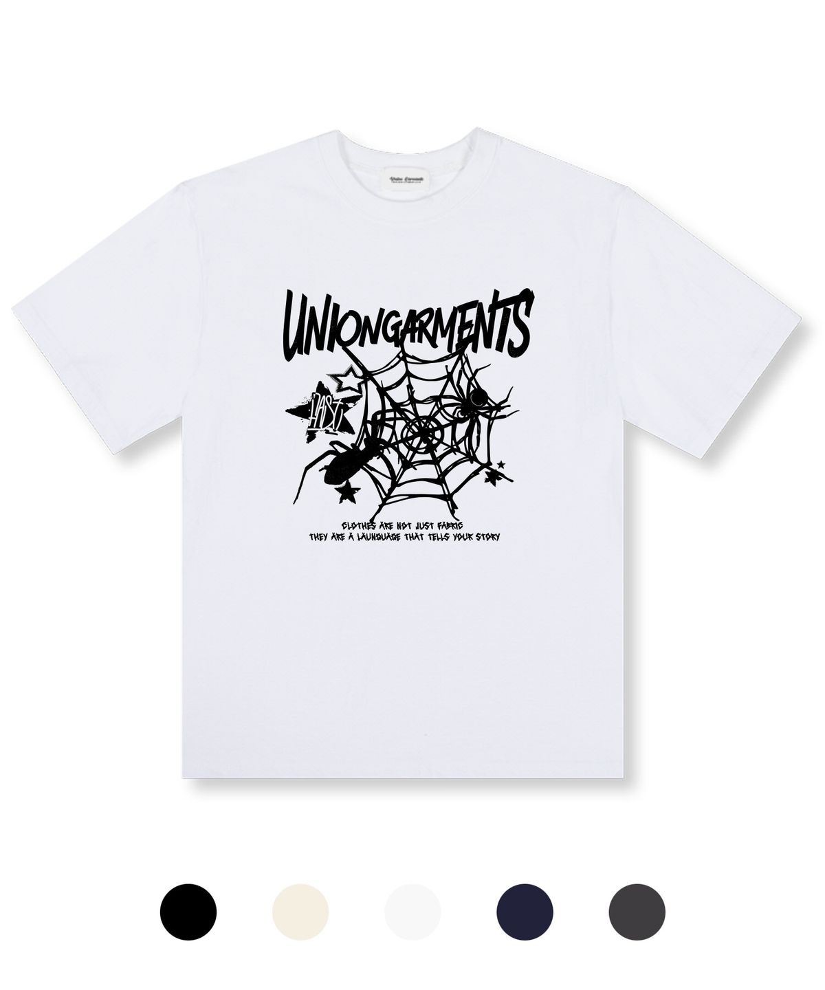 유니온가먼츠(UNION GARMENTS) 스파이더 오버핏 반팔 티셔츠 5 COLOR