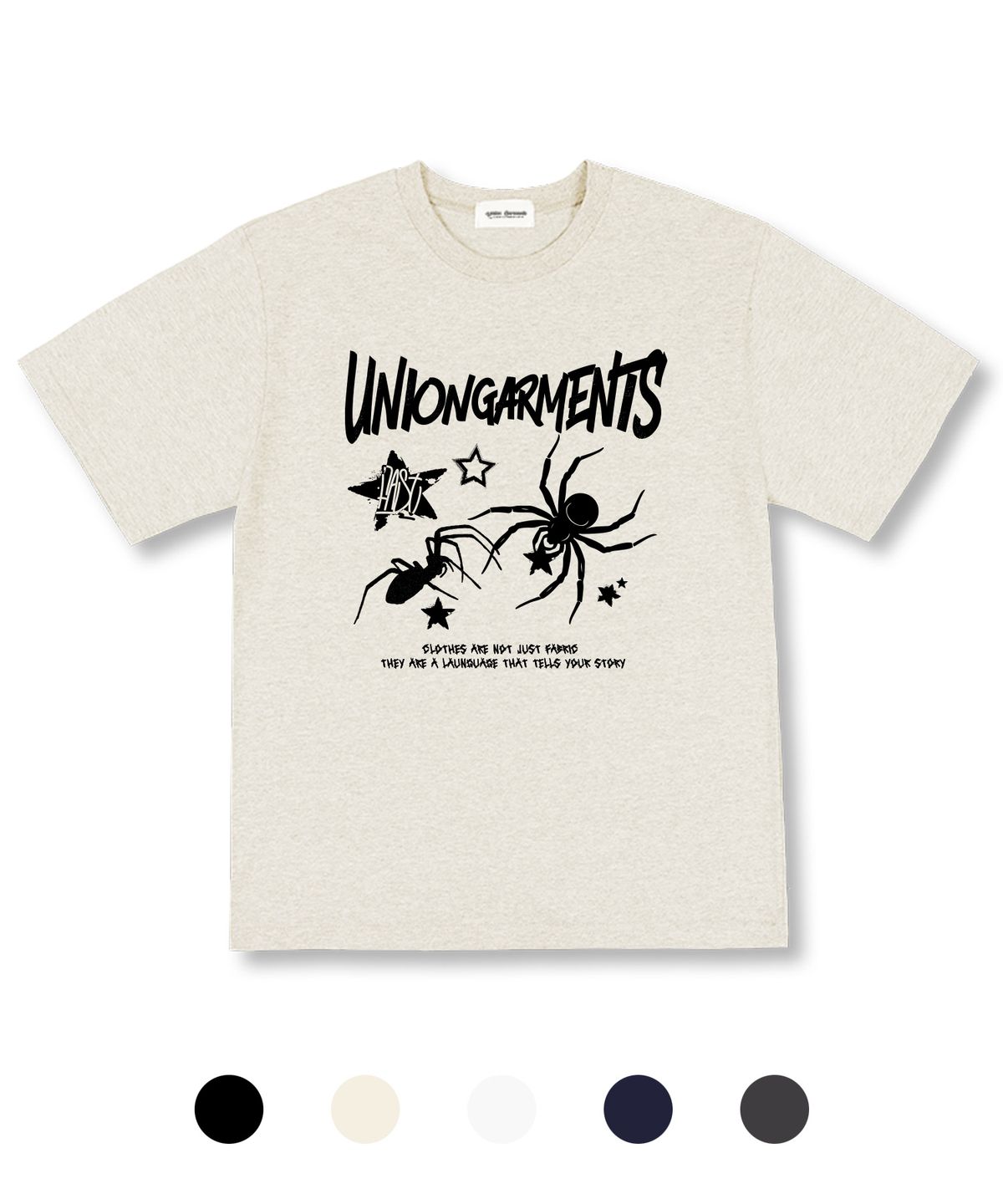 유니온가먼츠(UNION GARMENTS) 스타스파이더 오버핏 반팔 티셔츠 5 COLOR